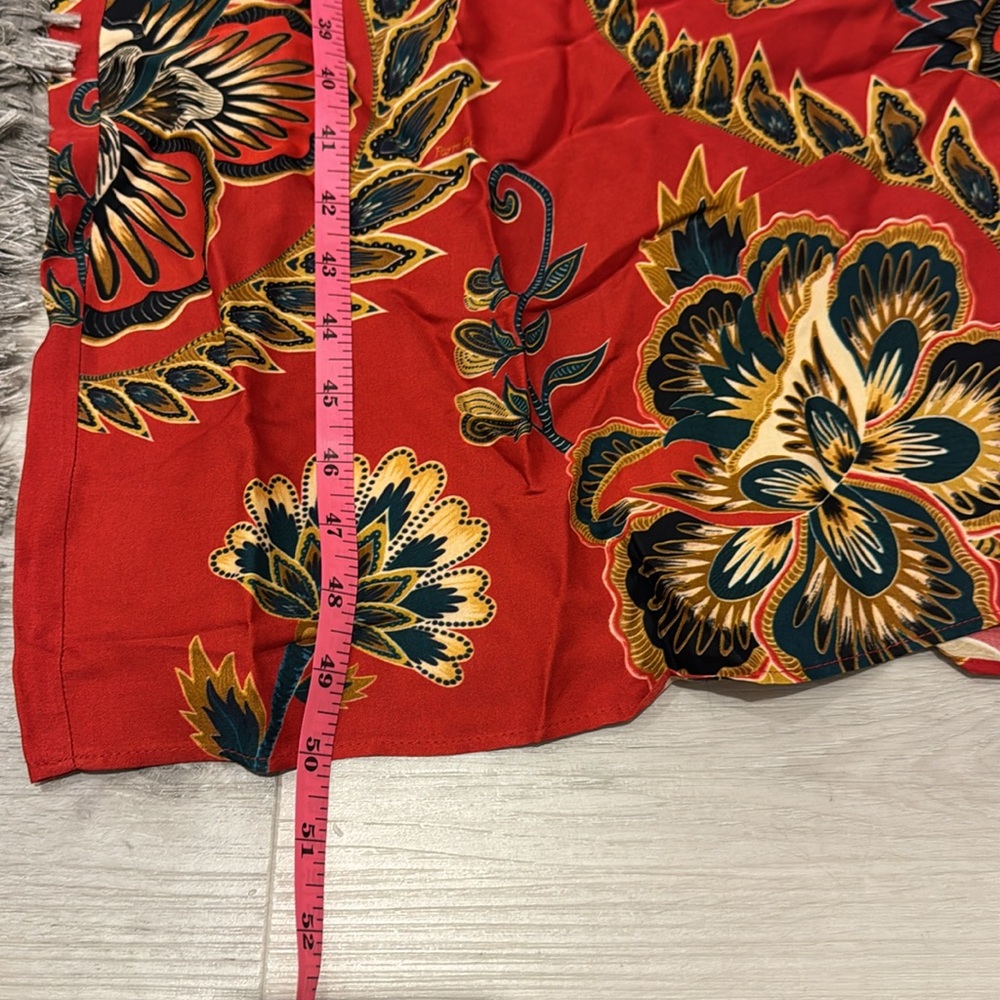 FARM Rio Red Maxi Floral Cutout LENZING™ ECOVERO™ Viscose Half lined Midi Dress - Picture 13 of 13